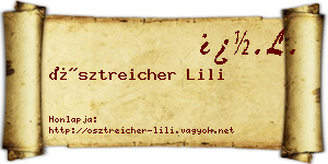 Ösztreicher Lili névjegykártya